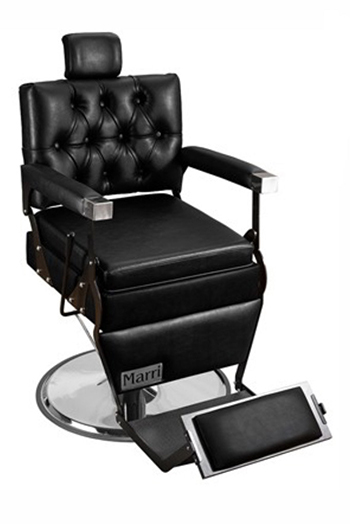 Poltrona Cadeira Barbeiro Salão Reclinável Dubai Barber - Marri